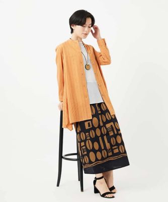 コーヒービーンズプリントスカート