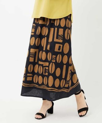 GIANNI LO GIUDICE(Women/小さいサイズ)/ジャンニロジュディチェ コーヒービーンズプリントスカート