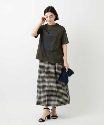 セットアップ対応］リネンコットンギンガムチェックスカート | GIANNI