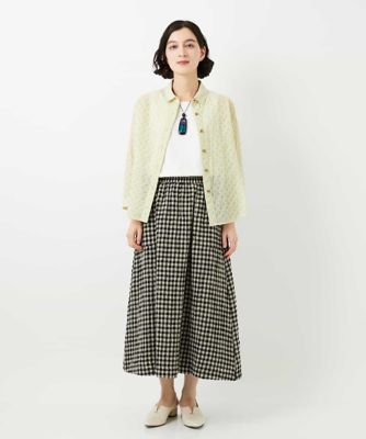 セットアップ対応］リネンコットンギンガムチェックスカート | GIANNI
