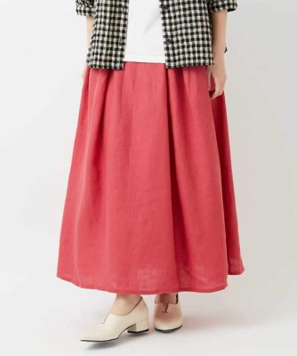 ＜GIANNI LO GIUDICE(Women/小さいサイズ)＞カラーリネン製品洗いスカート