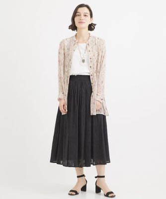 ［セットアップ対応］シースルーギンガムチェック柄スカート