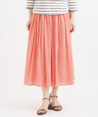 ＜GIANNI LO GIUDICE(Women/小さいサイズ)＞デニムツイルギャザースカート