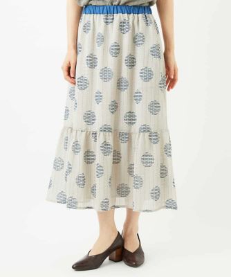 ＜GIANNI LO GIUDICE(Women/小さいサイズ)＞［日本製］サッカードットプリントスカート