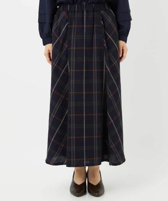 ジャンニ・ロ・ジュディチェ（GIANNI LO GIUDICE）/[洗える・日本製]二重織チェックスカート 日本製］二重織チェックスカート | GIANNI LO GIUDICE(Women/小さい