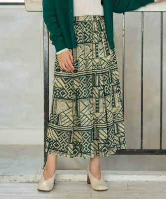 DOLCE&GABBANA シルク ペイズリー柄 タイトスカート 42 伊製 チュールトライバルプリントスカート | GIANNI LO GIUDICE(Women