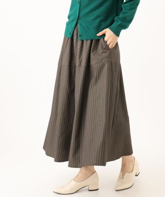 極美品✨定価7.5万　エブール　イタリア製生地　マラケッシュストライプ スカート レジメンストライプスカート | GIANNI LO GIUDICE(Women/小さいサイズ