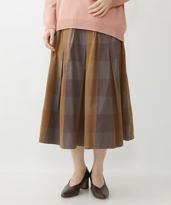 ＜GIANNI LO GIUDICE(Women/小さいサイズ)＞先染めチェックギャバジンスカート