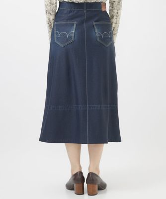 ［リバーシブル］微起毛デニム両面プリントスカート