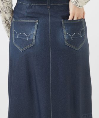 ［リバーシブル］微起毛デニム両面プリントスカート