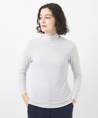 ミップ　プロッサムベア天無地ハイネックカットソー