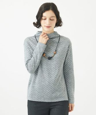 ＜GIANNI LO GIUDICE(Women/小さいサイズ)＞ドット柄プチハイネックプルオーバー