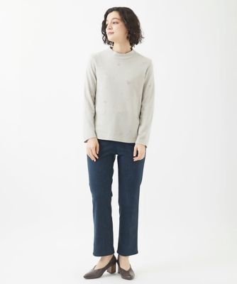 起毛ラインフラワープルオーバー