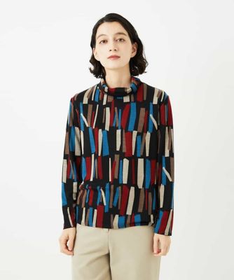 ＜GIANNI LO GIUDICE(Women/小さいサイズ)＞［日本製］Ｔｅｎリバースティックプリントカットソー