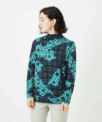 ＜GIANNI LO GIUDICE(Women/小さいサイズ)＞［日本製］ウールガーゼ天竺イタリアプリントカットソー