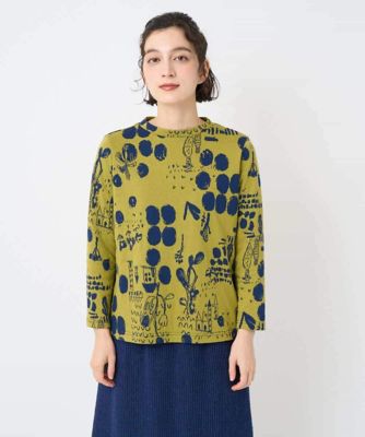 ＜GIANNI LO GIUDICE(Women/小さいサイズ)＞［日本製］幾何柄両面選針カットソー