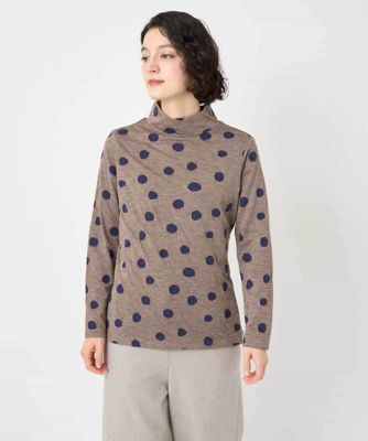 ＜GIANNI LO GIUDICE(Women/小さいサイズ)＞［日本製］先染め接結ドットジャカードカットソー