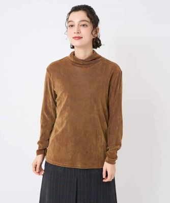 GIANNI LO GIUDICE(Women/小さいサイズ)/ジャンニロジュディチェ [日本製]タマムシパイルフロッキーカットソー 86ブラウン トップス【三越伊勢丹/公式】