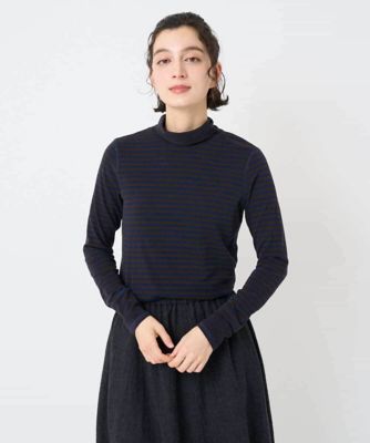 GIANNI LO GIUDICE(Women/小さいサイズ)/ジャンニロジュディチェ [日本製]ラグウォームボーダーカットソー 57ネイビー トップス【三越伊勢丹/公式】