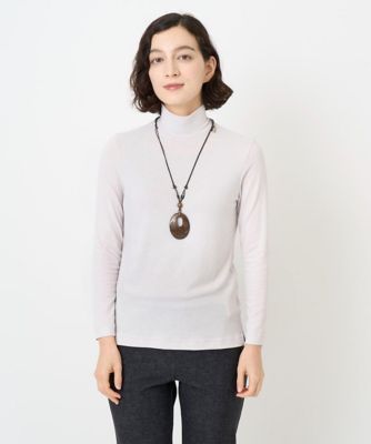 GIANNI LO GIUDICE(Women/小さいサイズ)/ジャンニロジュディチェ ミッププロッサムベア天無地ハイネックカットソー 91ライトグレー トップス【三越伊勢丹/公式】