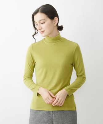 ＜GIANNI LO GIUDICE(Women/小さいサイズ)＞ふんわりベア天竺ハイネックカットソー（無地）