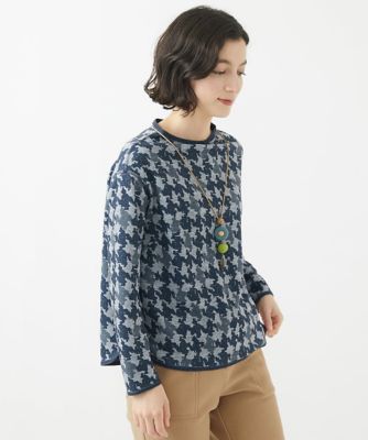 GIANNI LO GIUDICE(Women/小さいサイズ)/ジャンニロジュディチェ [リバーシブル]千鳥プリントカットソー