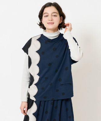 ＜GIANNI LO GIUDICE(Women/小さいサイズ)＞［日本製］ウール混ドットジャガードカットソー