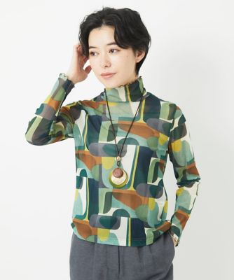 日本製］アブストラクト柄サモーラチュールカットソー | GIANNI