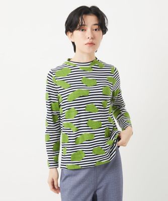 ＜GIANNI LO GIUDICE(Women/小さいサイズ)＞［日本製］浮雲ジャガードショート丈カットソー