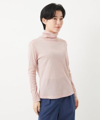 ［日本製］コットンチュールハイネックプルオーバー