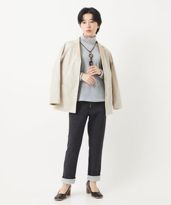 ［日本製］コットンチュールハイネックプルオーバー