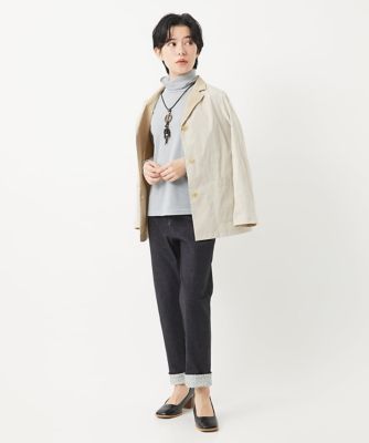 ［日本製］コットンチュールハイネックプルオーバー