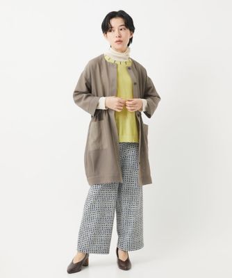 ［日本製］コットンチュールハイネックプルオーバー