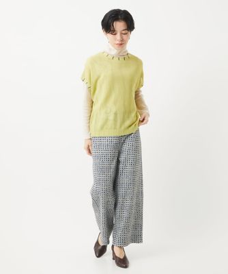 ［日本製］コットンチュールハイネックプルオーバー
