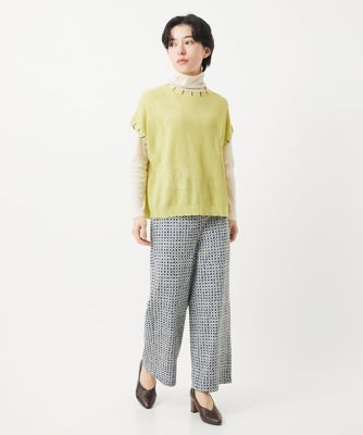 ［日本製］コットンチュールハイネックプルオーバー