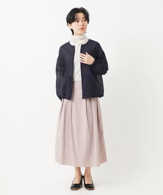 ［日本製］コットンチュールハイネックプルオーバー