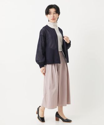 ［日本製］コットンチュールハイネックプルオーバー
