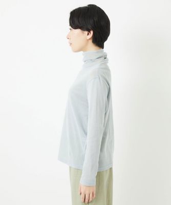 ［日本製］コットンチュールハイネックプルオーバー