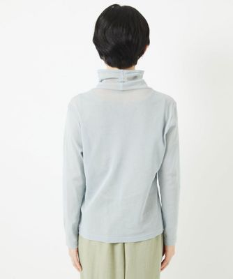 ［日本製］コットンチュールハイネックプルオーバー