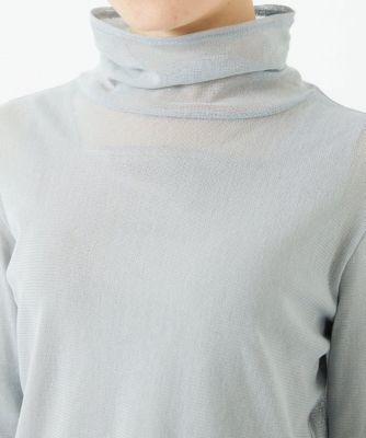 ［日本製］コットンチュールハイネックプルオーバー