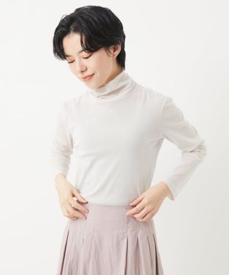 ［日本製］コットンチュールハイネックプルオーバー