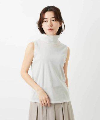 日本製］コットンチュールノースリーブカットソー | GIANNI LO GIUDICE