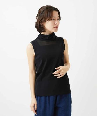 日本製］コットンチュールノースリーブカットソー | GIANNI LO GIUDICE