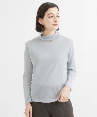＜GIANNI LO GIUDICE(Women/小さいサイズ)＞［日本製］コットンチュールハイネックプルオーバー