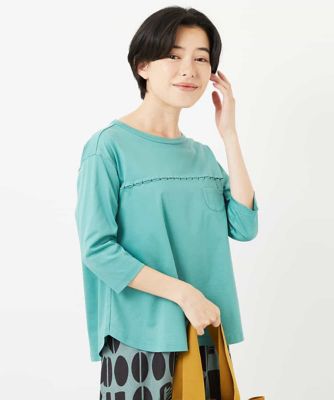 アンチスウェットステッチ刺繍カットソー