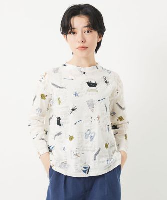 ［日本製］バスルームリップルプリントカットソー