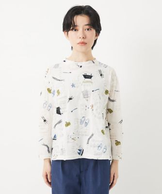 ［日本製］バスルームリップルプリントカットソー