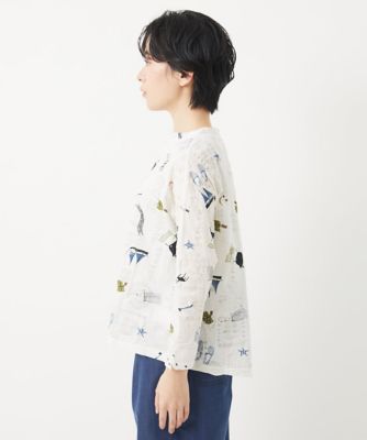 ［日本製］バスルームリップルプリントカットソー