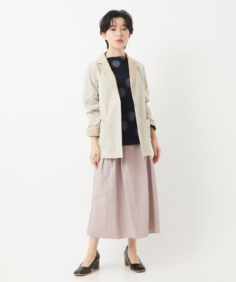 ［日本製］強撚コットンドットジャガードカットソー