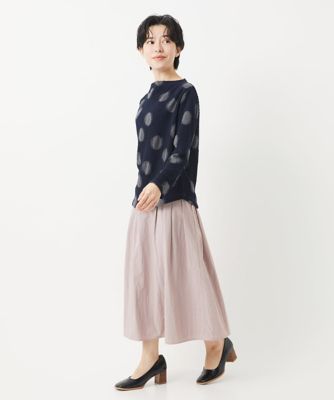 ［日本製］強撚コットンドットジャガードカットソー
